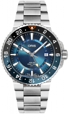Buy this new Oris Aquis GMT Date 43.5mm 01 798 7754 4185-Set MB mens watch for the discount price of £2,082.00. UK Retailer.